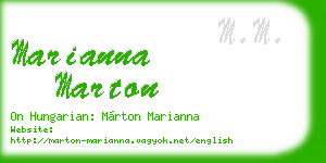 marianna marton business card